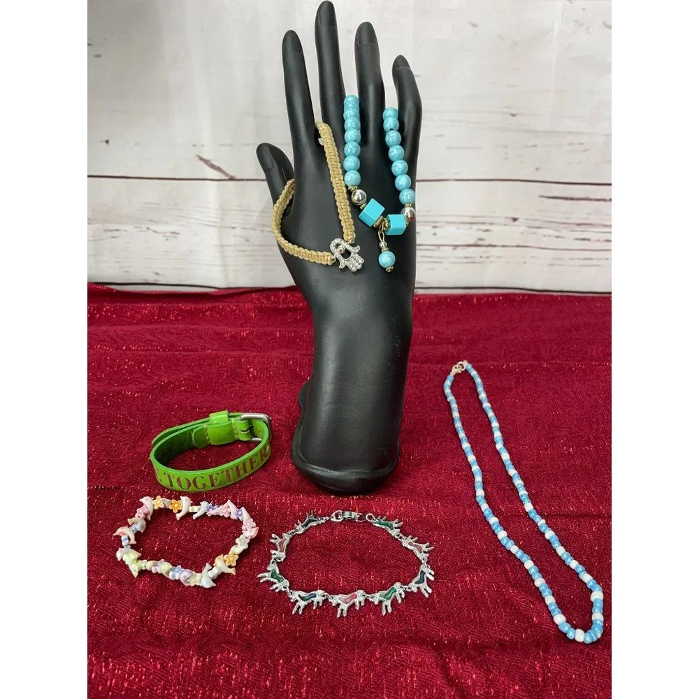 Mixed Lot of Children Girl Necklace‎ Bracelets Horse Dolphin Blue